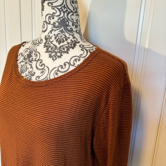 Cut Loose loose tunic with stripes and solid and front patch pockets women's S - Picture 3 of 7